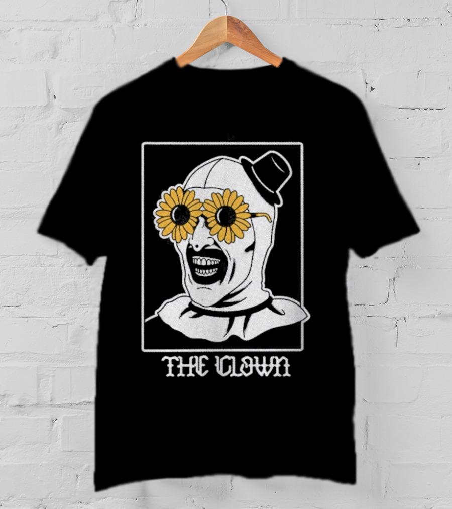 Bad Monday Heavy The Clown Sunflower Glasses Boater Hat T-Shirt