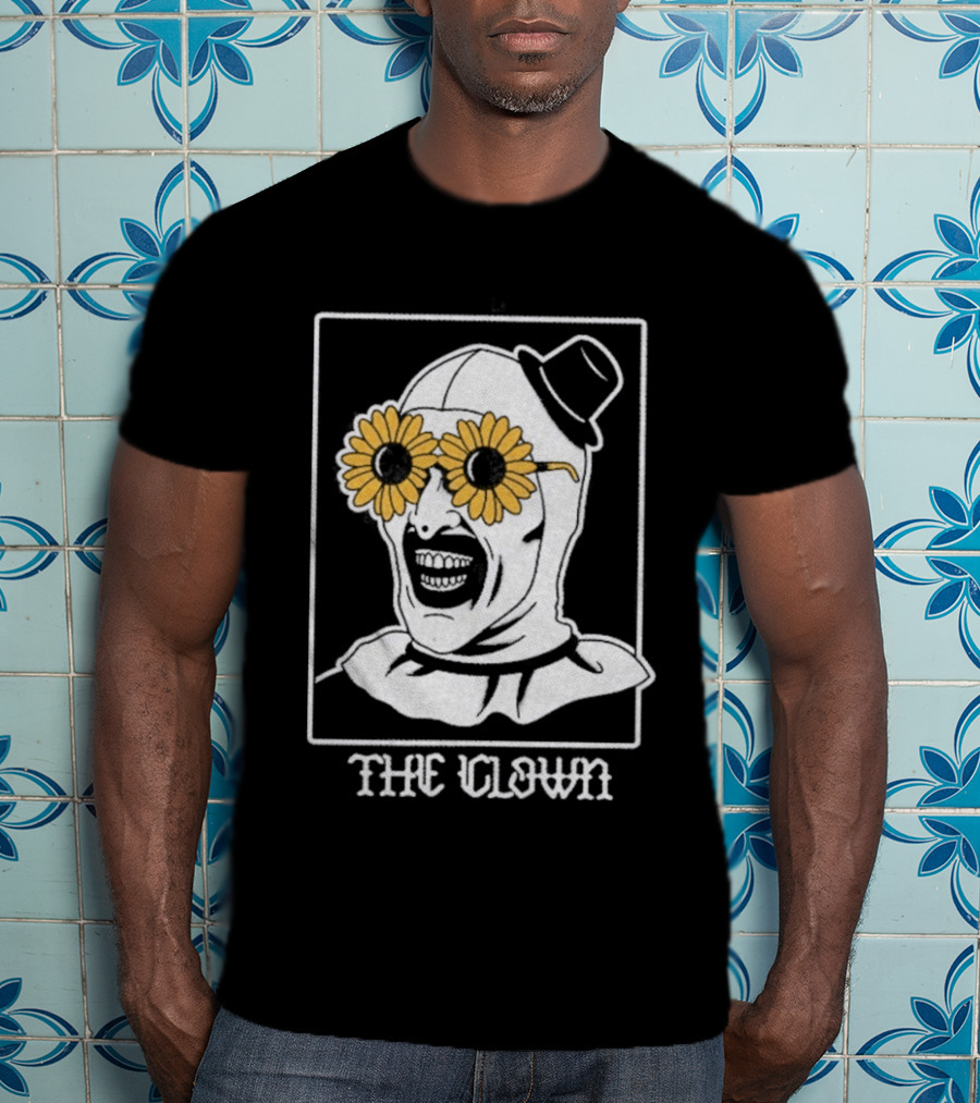 Bad Monday Heavy The Clown Sunflower Glasses Boater Hat T-Shirt
