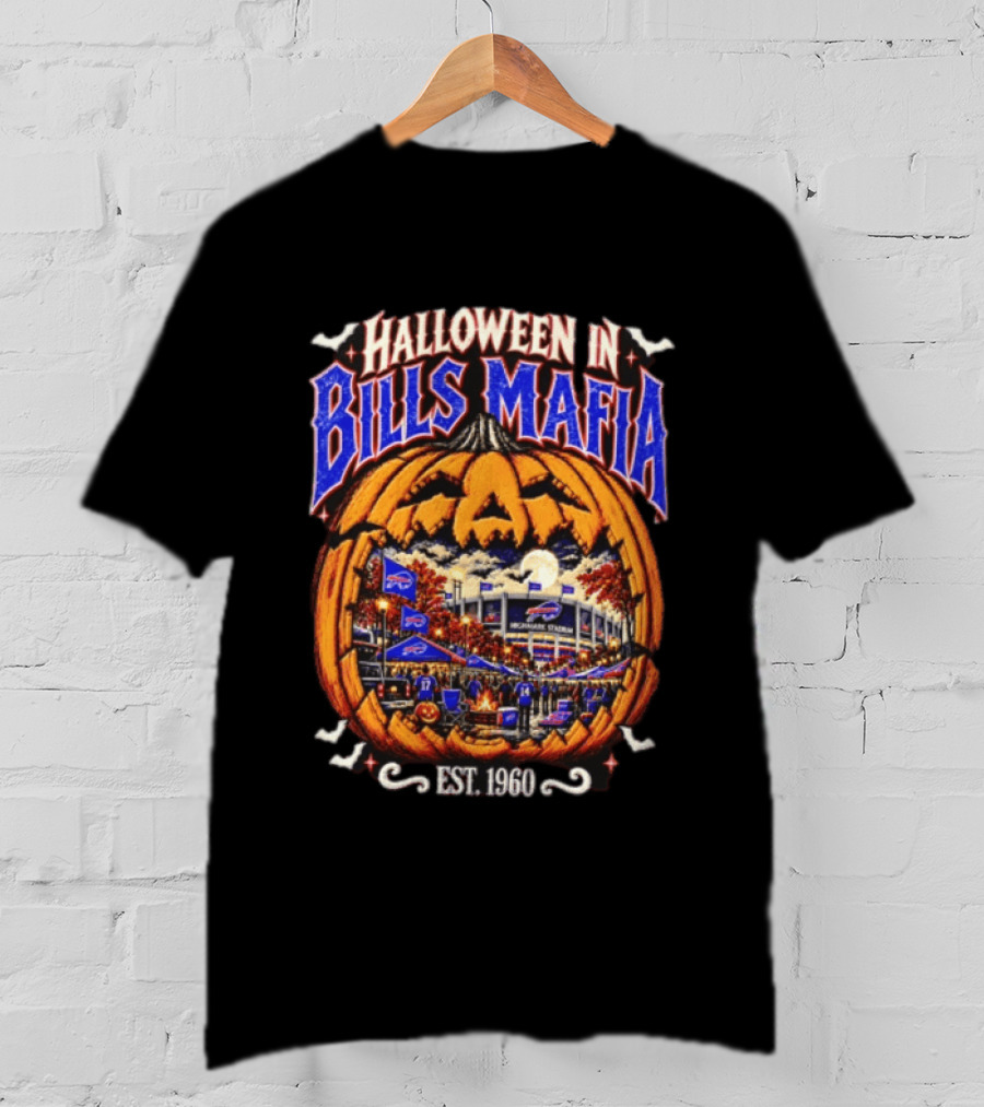 Halloween In Bills Mafia Buffalo Bills Highmark Stadium Est. 1960 T-Shirt