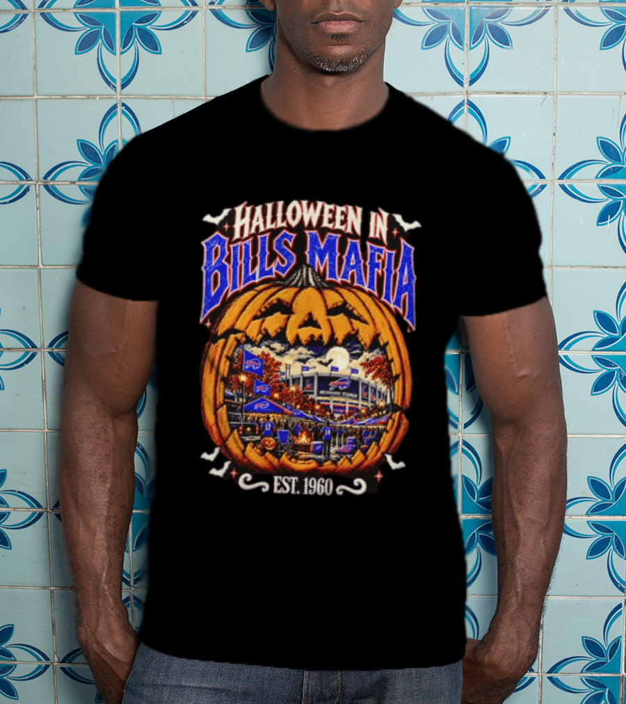 Halloween In Bills Mafia Buffalo Bills Highmark Stadium Est. 1960 T-Shirt