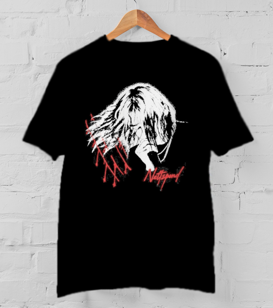 Nettspend Early Life Crisis Slash White And Red Sketch T-Shirt