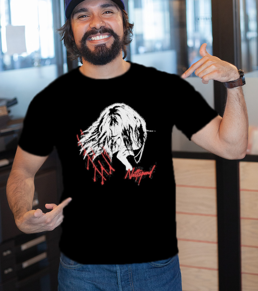 Nettspend Early Life Crisis Slash White And Red Sketch T-Shirt