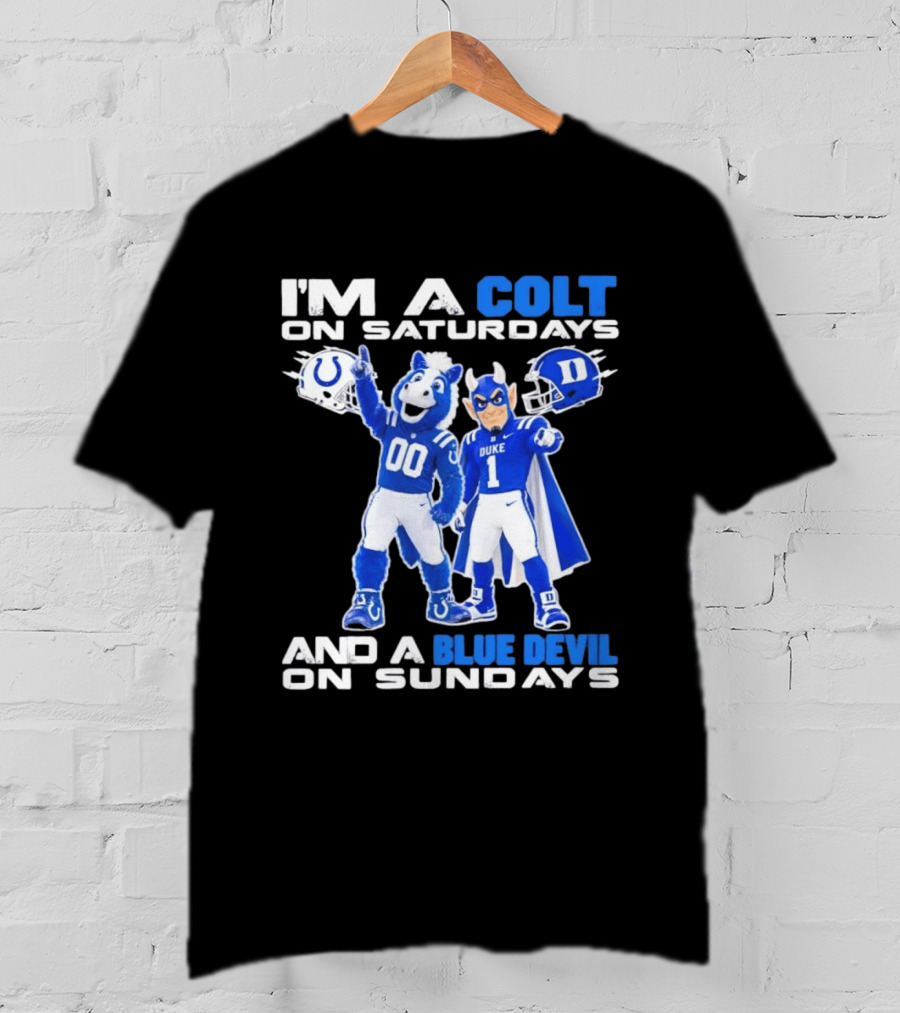 Indianapolis Colts Saturdays Duke Blue Devils Sundays Mascots T-Shirt