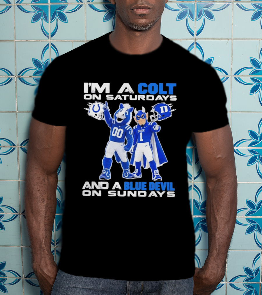 Indianapolis Colts Saturdays Duke Blue Devils Sundays Mascots T-Shirt