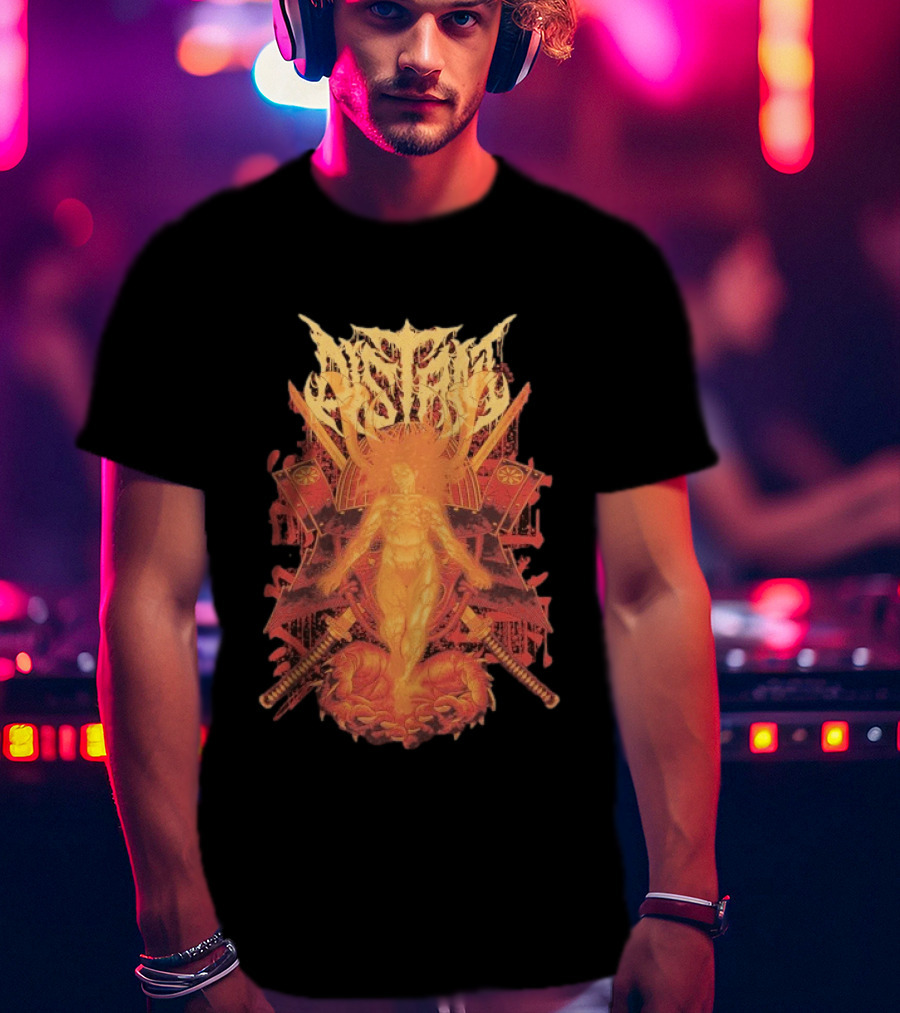Distant Burning Daath Fiery Angelic Warrior And Swords With Flaming Sun Aesthetic T-Shirt