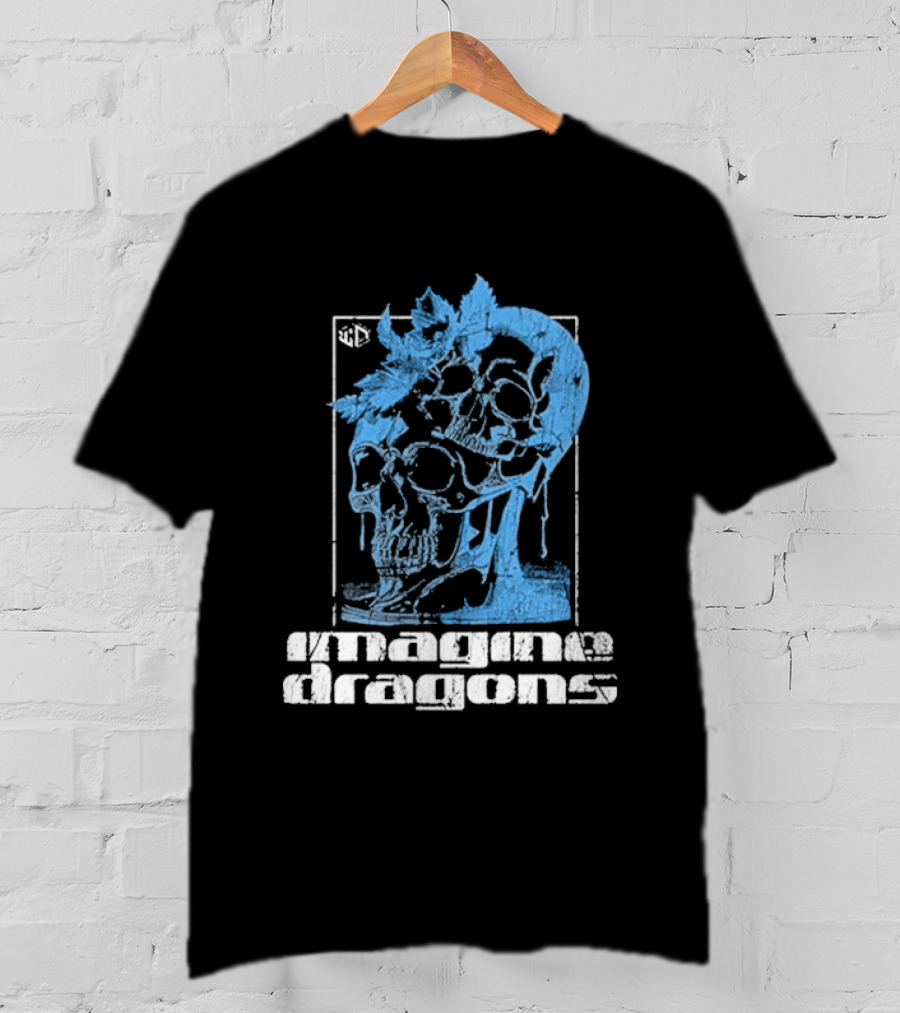Imagine Dragons Melting Skull Blue T-Shirt