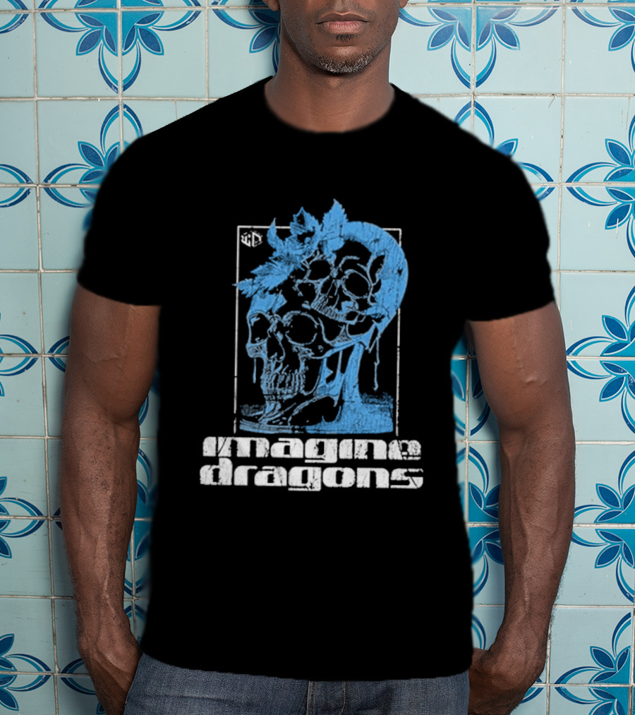 Imagine Dragons Melting Skull Blue T-Shirt
