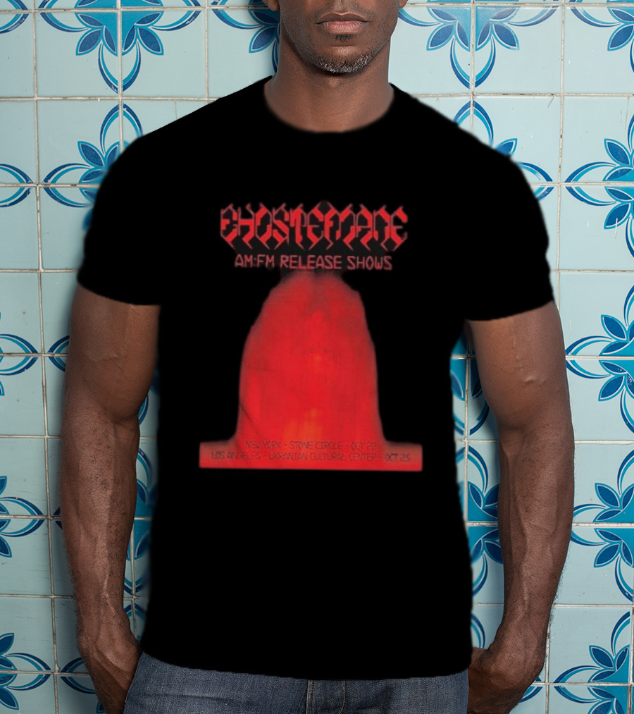 Ghostemane AM:FM Release Shows New York Stone Circle Oct 22 Los Angeles Ukrainian Cultural Center Oct 25 T-Shirt