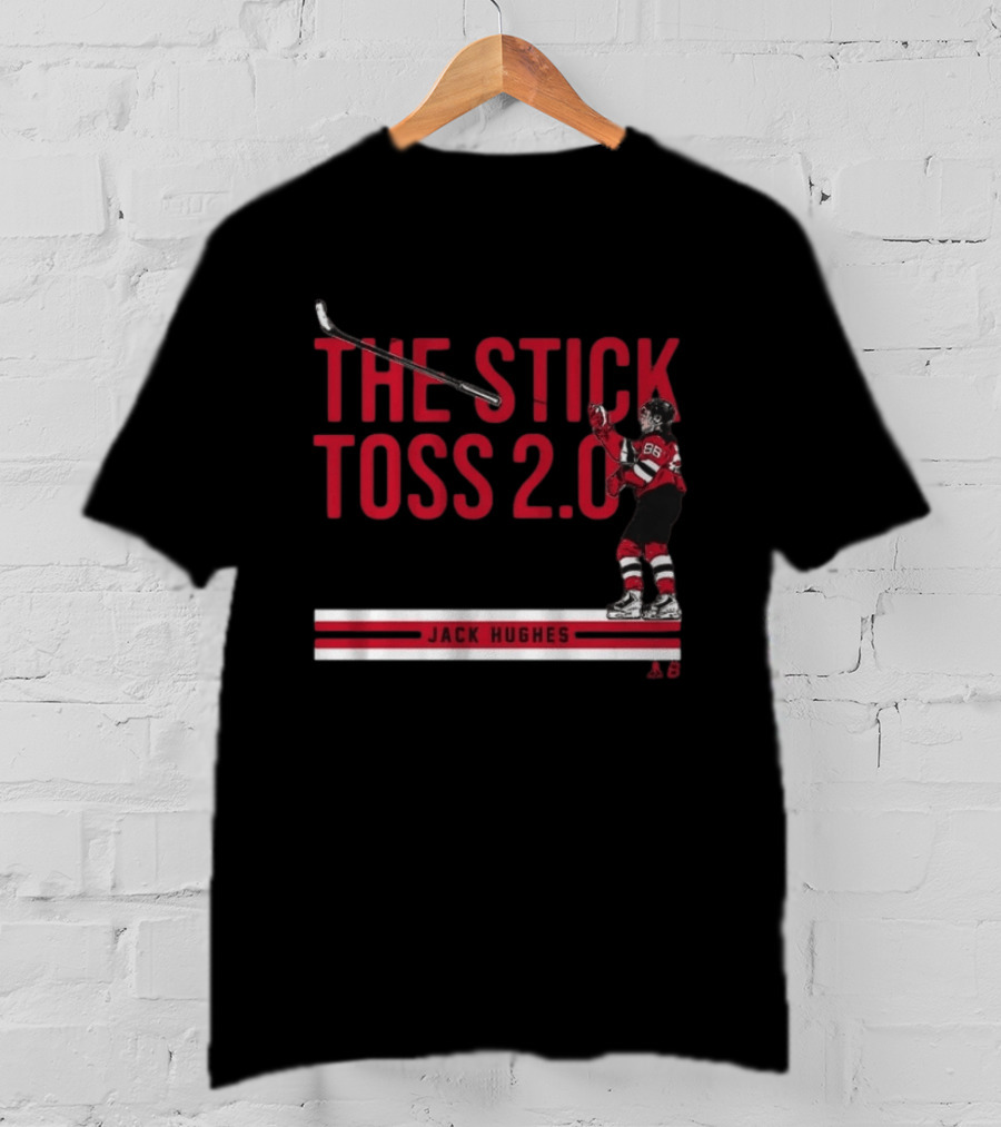 Jack Hughes The Stick Toss 2.0 Hockey Moment With Number 86 T-Shirt