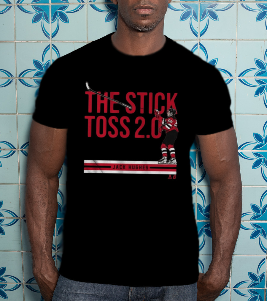Jack Hughes The Stick Toss 2.0 Hockey Moment With Number 86 T-Shirt