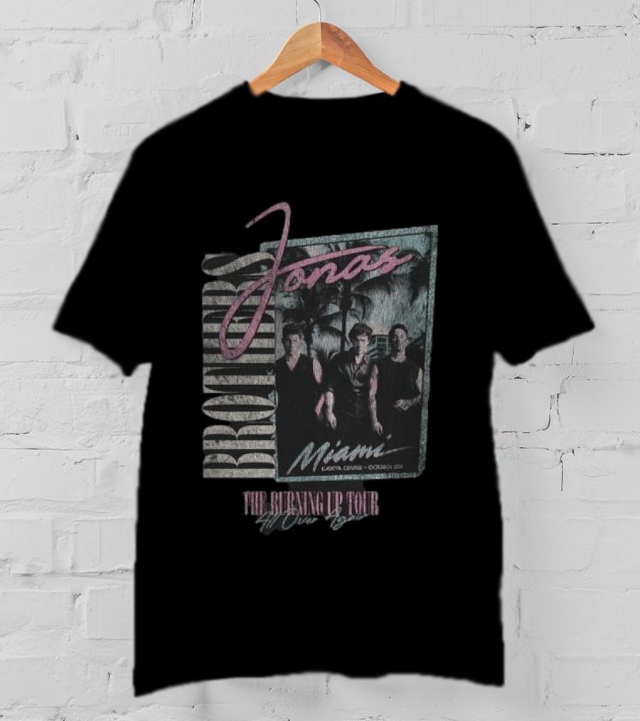Jonas Brothers The Burning Up Tour Miami October Concert T-Shirt