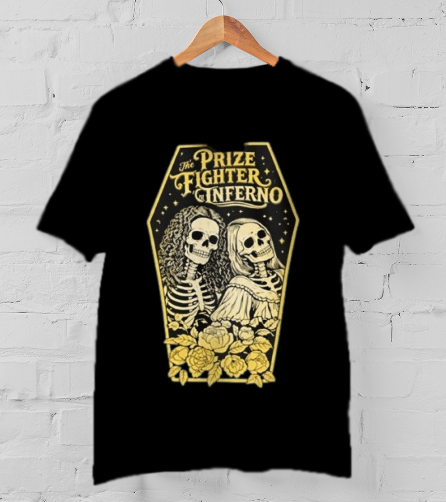 Skeleton Lovers Coffin The Prize Fighter Inferno Floral Festival 2026 T-Shirt
