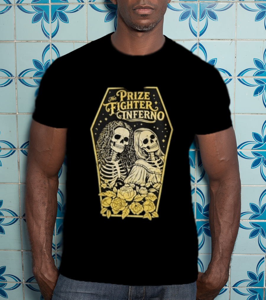Skeleton Lovers Coffin The Prize Fighter Inferno Floral Festival 2026 T-Shirt