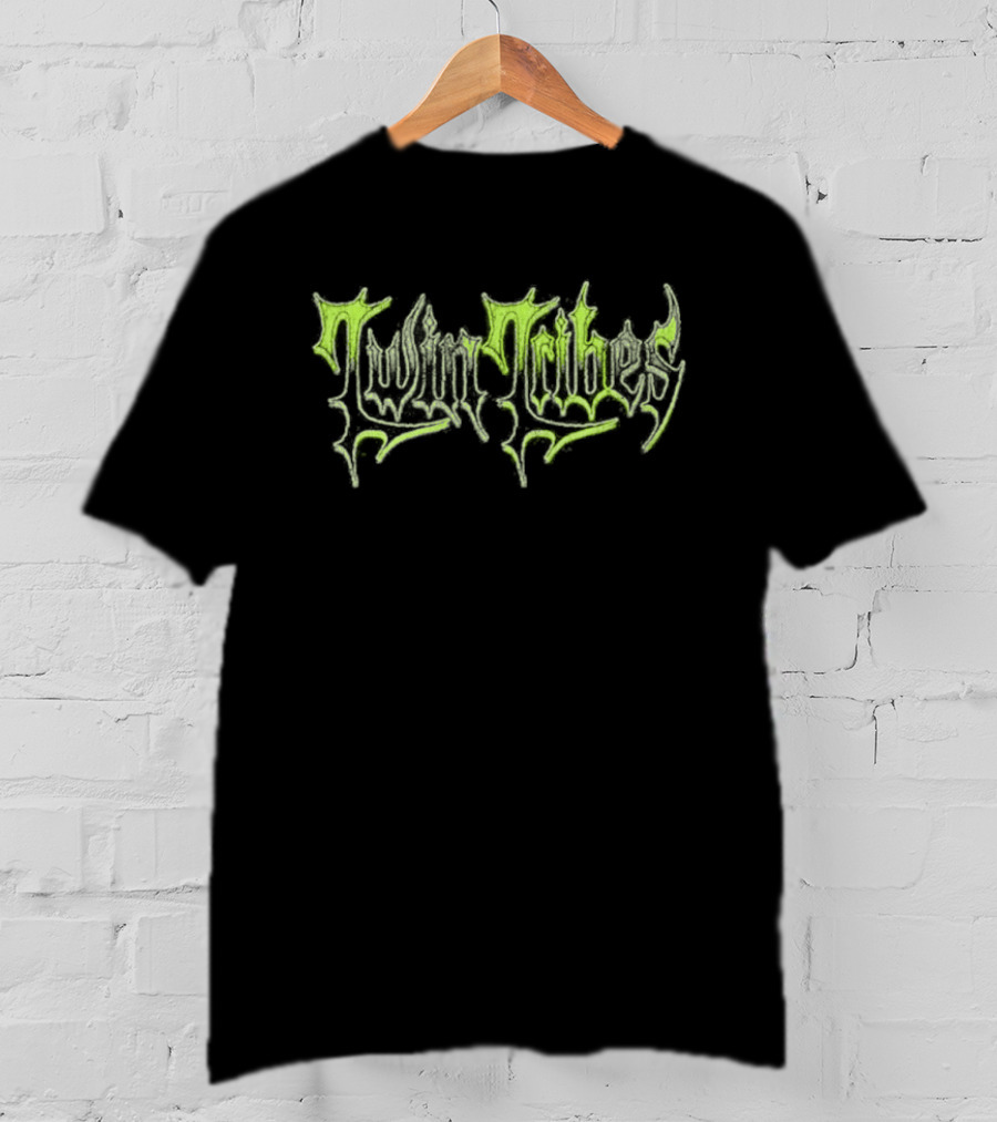 Twin Tribe Twin Tribes Distressed Font Lime Acid Aesthetic T-Shirt