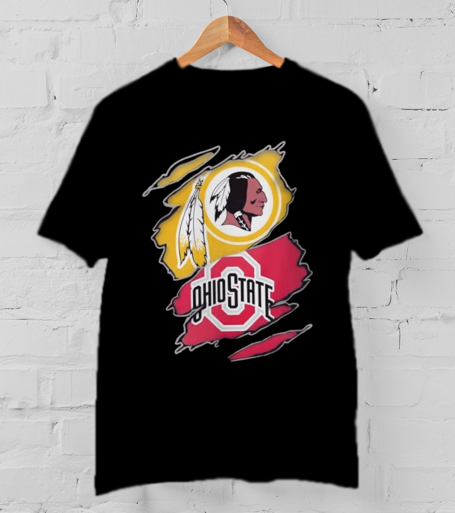 Washington Redskins Ohio State Buckeyes Collage T-Shirt