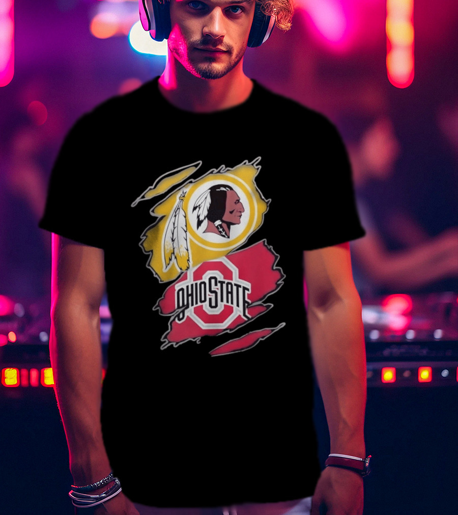 Washington Redskins Ohio State Buckeyes Collage T-Shirt