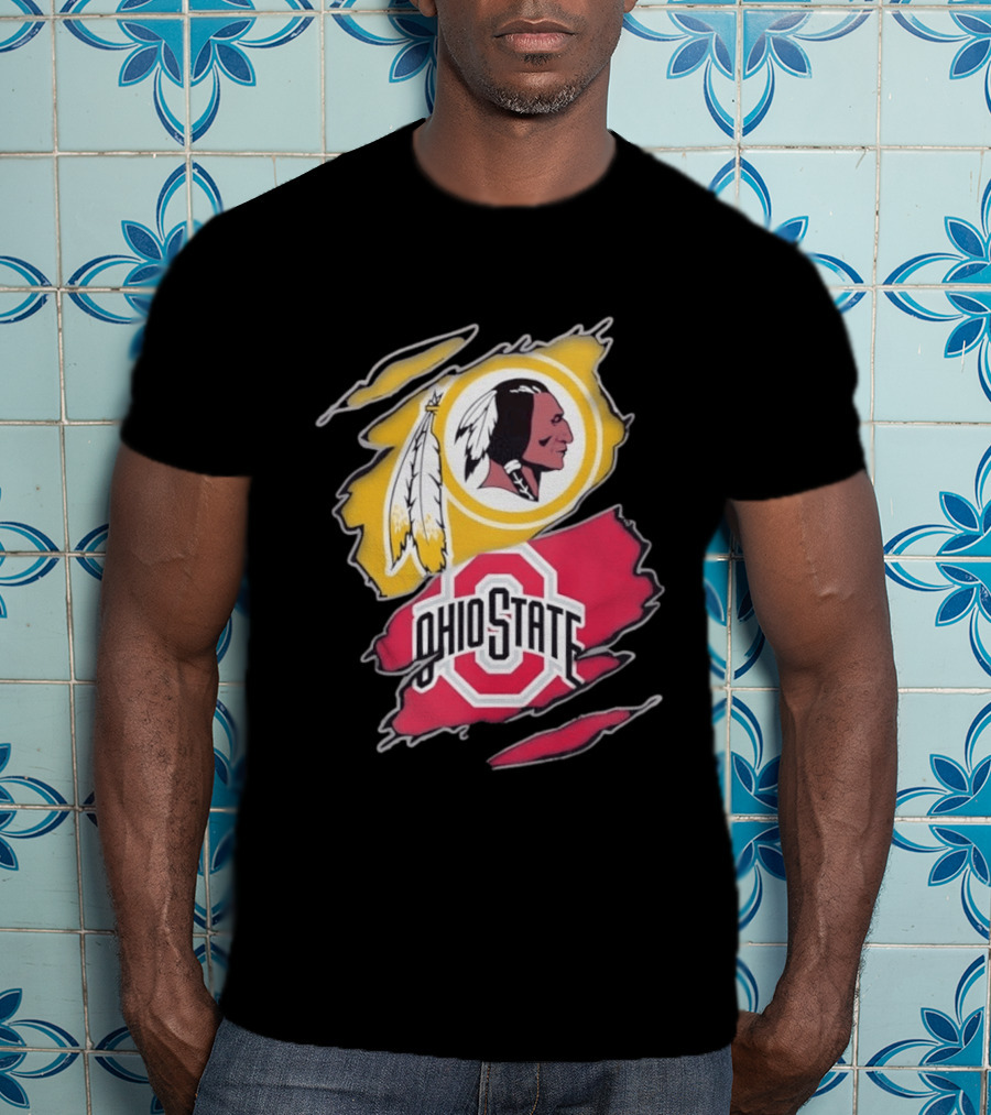 Washington Redskins Ohio State Buckeyes Collage T-Shirt