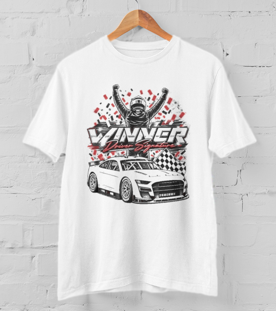 Chase Briscoe South Point 400 Race Winner Driver Signature Victory Car Roses T-Shirt
