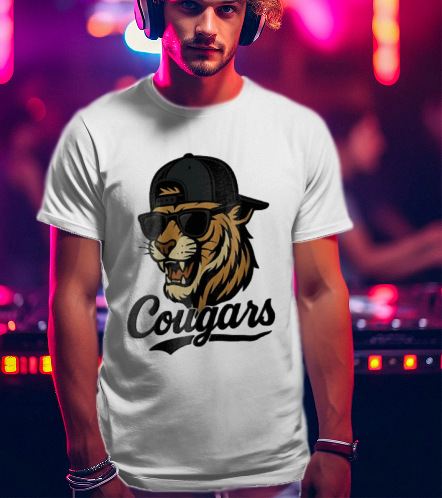 Cougars Tiger Sunglasses Baseball Cap Swagger T-Shirt