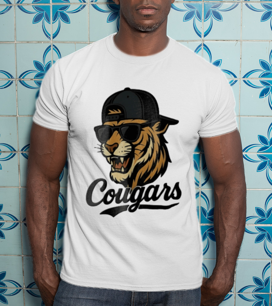 Cougars Tiger Sunglasses Baseball Cap Swagger T-Shirt