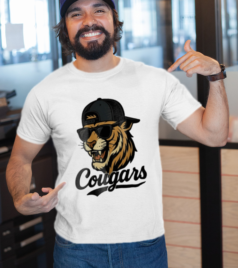 Cougars Tiger Sunglasses Baseball Cap Swagger T-Shirt