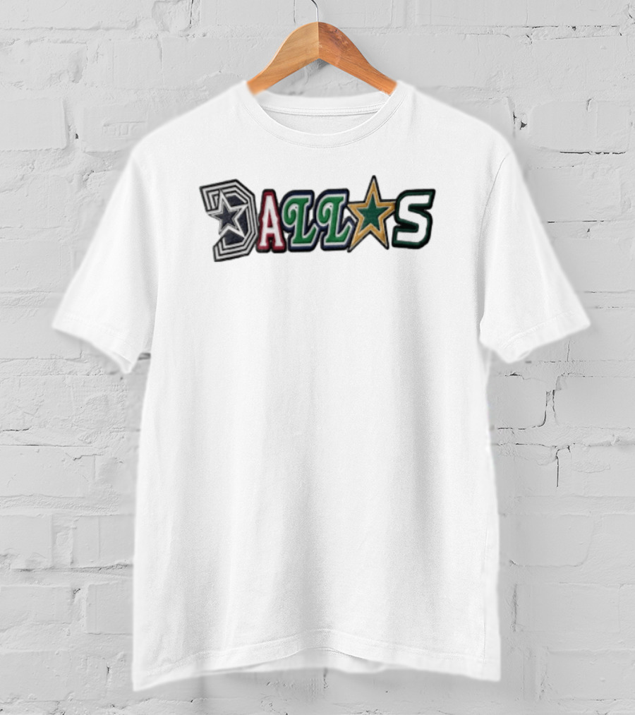 Dallas Cowboys Dallas Stars City Name Sports Team Logos T-Shirt
