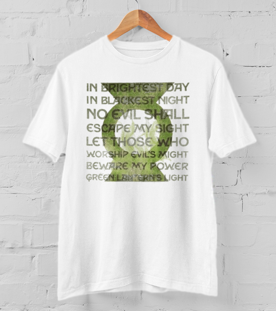 Heroes Villains Store Green Lantern's Oath In Brightest Day In Blackest Night No Evil Shall Escape Green Lantern's Light T-Shirt