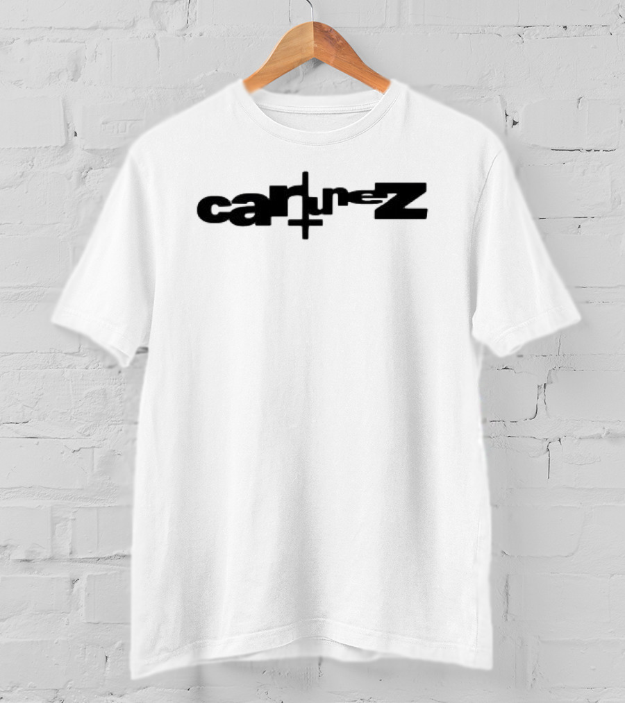 Ken Carson Store Cartunez White Zip Up Cross T-Shirt
