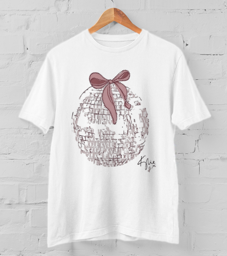 Kylie Minogue Tickled Red Ribbon Disco Text Balloon T-Shirt