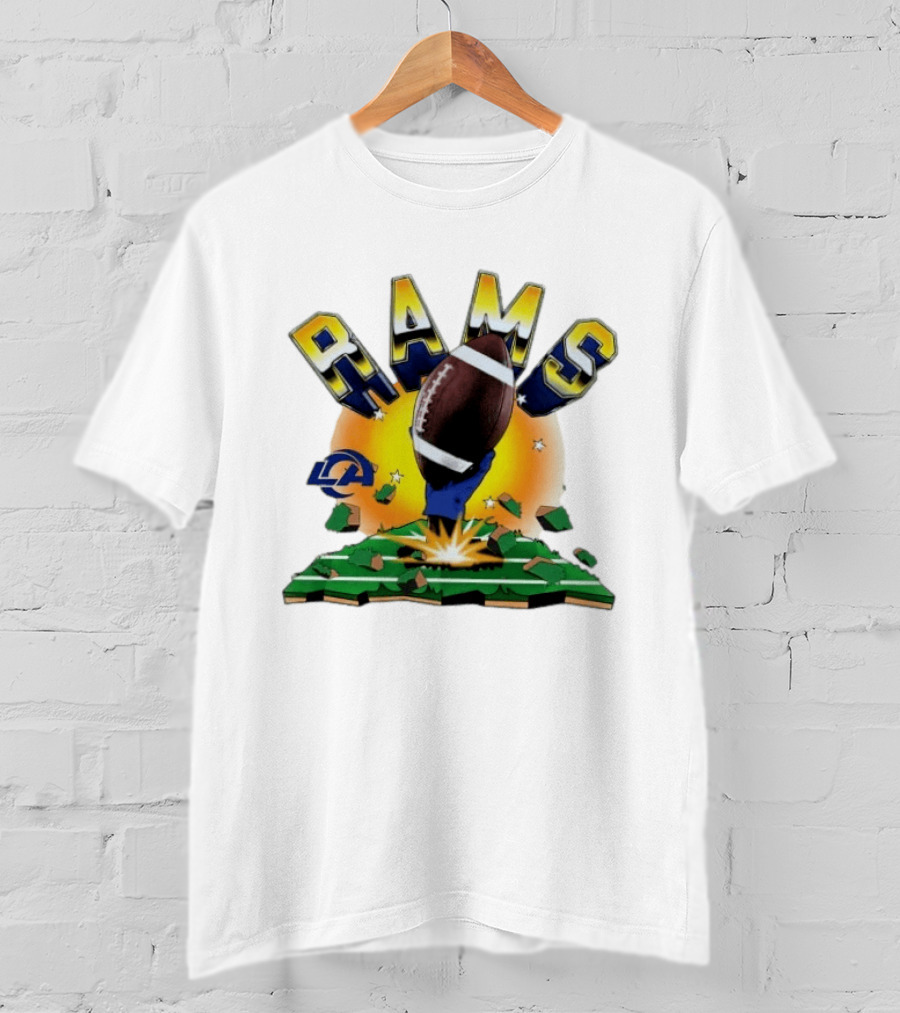 Los Angeles Rams 2026 Explode Clubhouse Football Burst T-Shirt