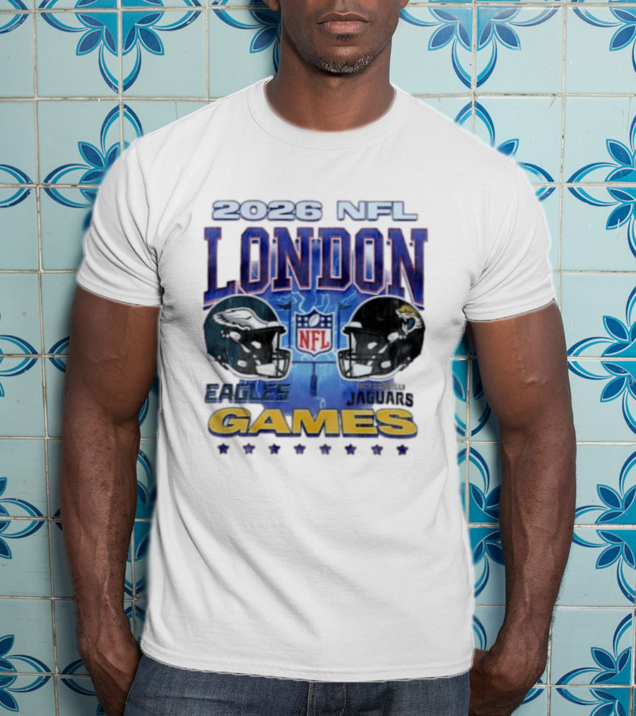 2026 NFL London Games Philadelphia Eagles Vs Jacksonville Jaguars Matchup T-Shirt