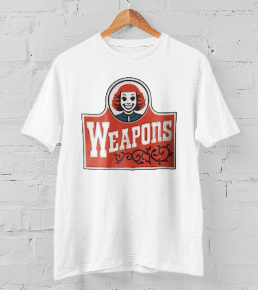 Weapons Little Audrey Face Red Whimsical Playful T-Shirt