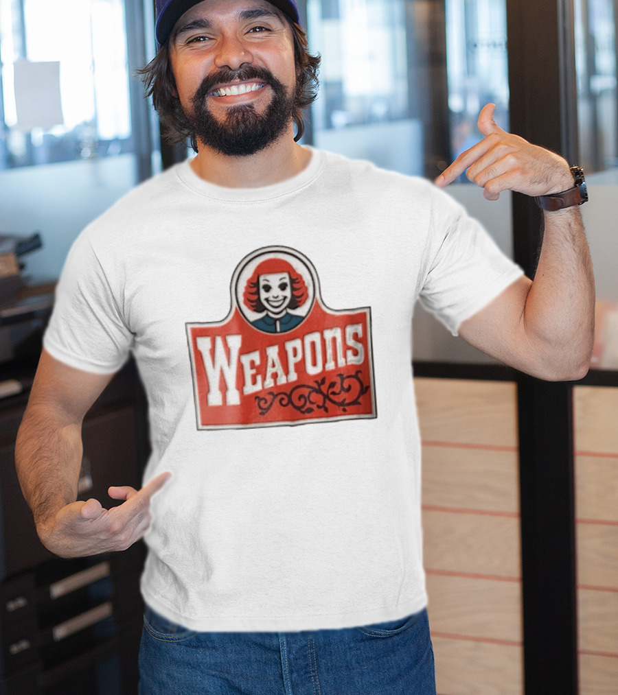 Weapons Little Audrey Face Red Whimsical Playful T-Shirt