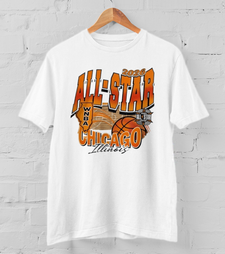 WNBA All Star 2026 Chicago Illinois Basketball Event T-Shirt