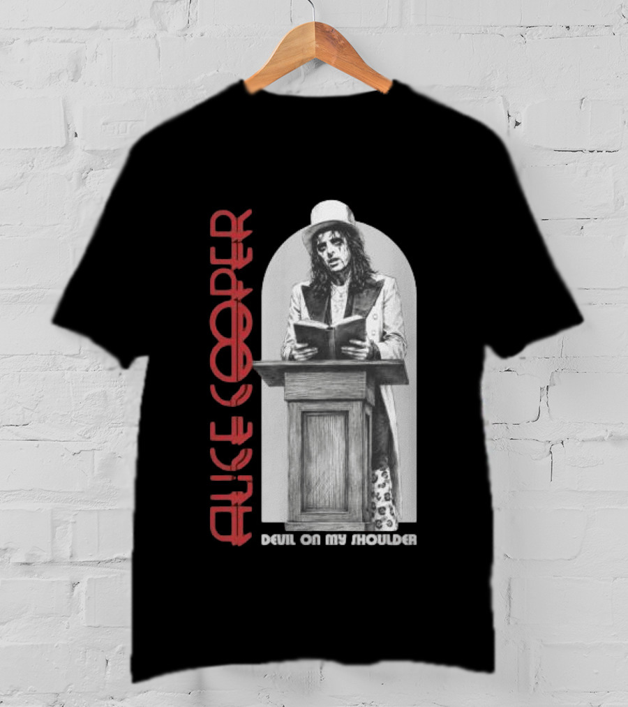 Alice Cooper Devil On My Shoulder Classic Rock Merchandise T-Shirt