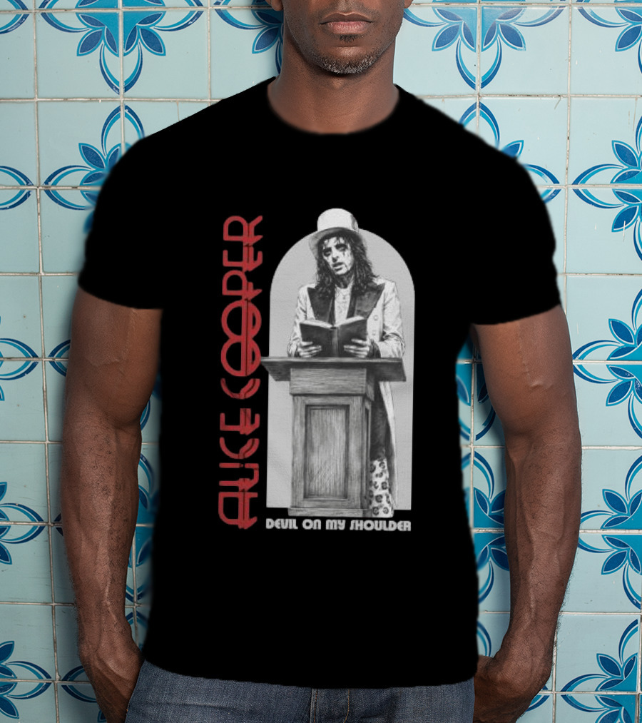 Alice Cooper Devil On My Shoulder Classic Rock Merchandise T-Shirt