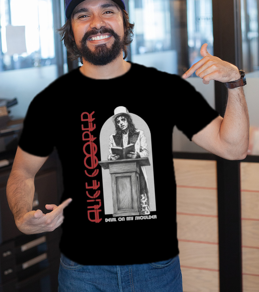 Alice Cooper Devil On My Shoulder Classic Rock Merchandise T-Shirt