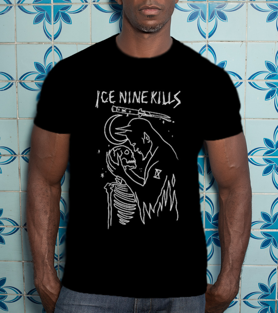 Ice Nine Kills Skull Embrace With Hand And Sword And Grim Reaper T-Shirt