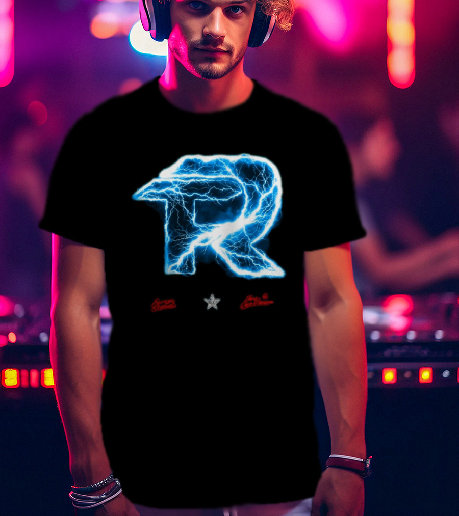 Fuerza Regida Lightning R Blue Electric Energy T-Shirt