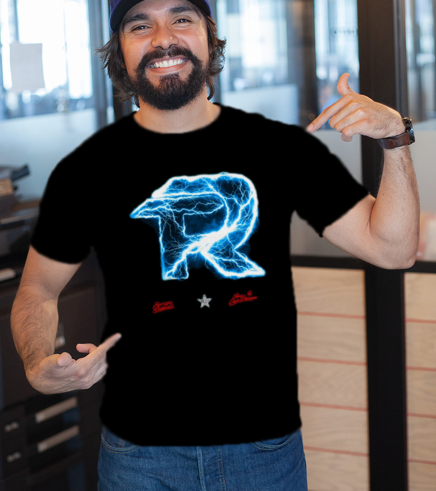 Fuerza Regida Lightning R Blue Electric Energy T-Shirt