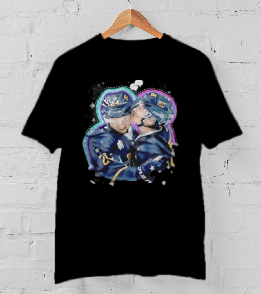 NHL Hockey Players Number 24 5 Hugging Victory Stars Celebration T-Shirt