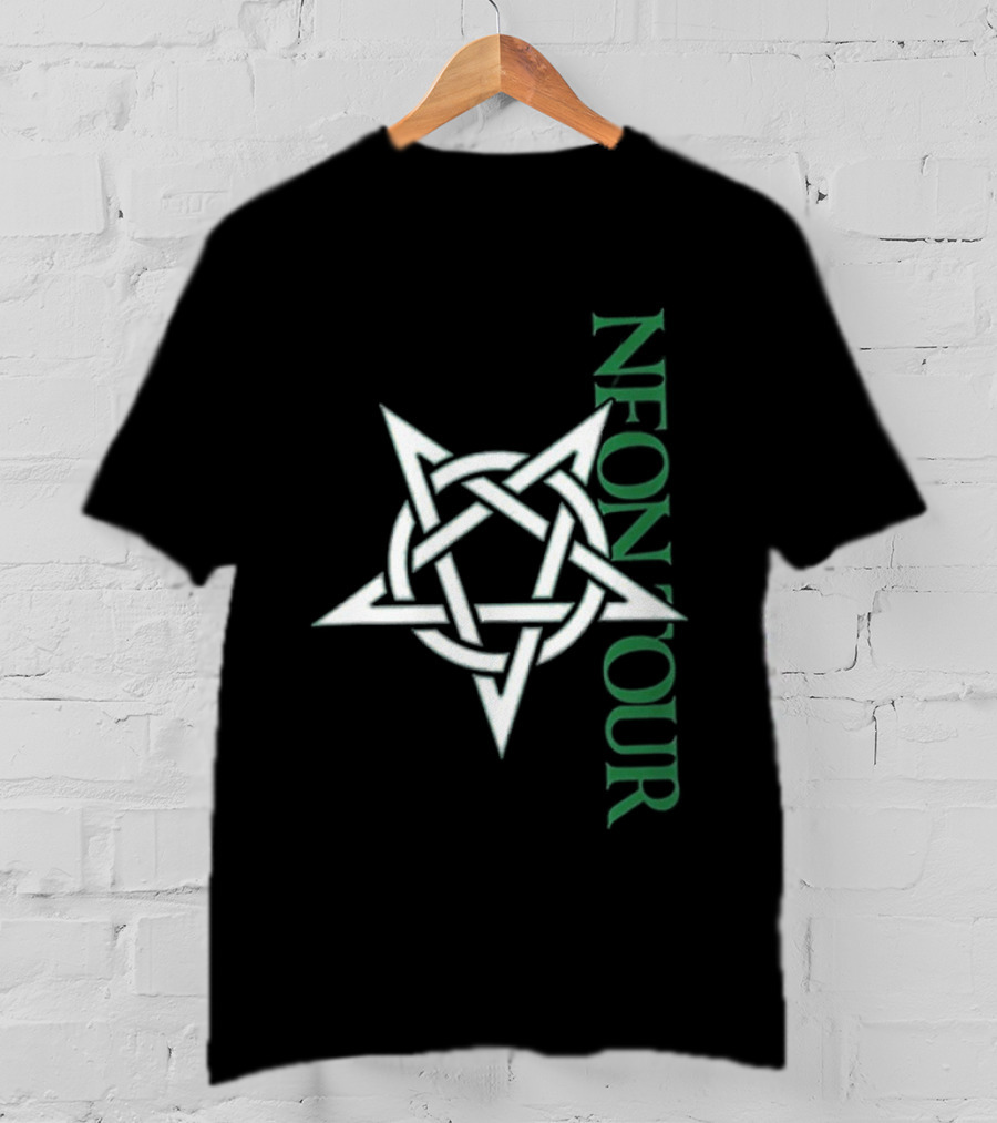 Neon Tour Interscope Store Face Burn Star T-Shirt