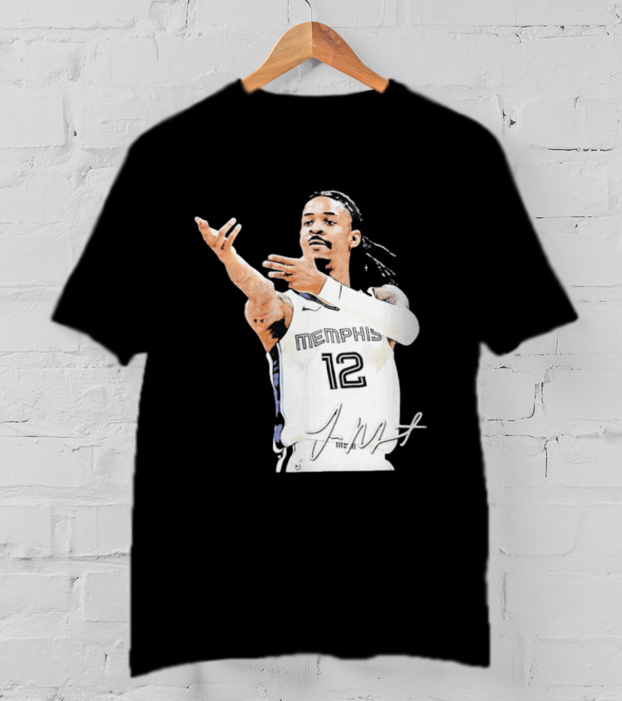 Ja Morant Memphis Grizzlies 12 Basketball Star Signature Edition 2026 T-Shirt