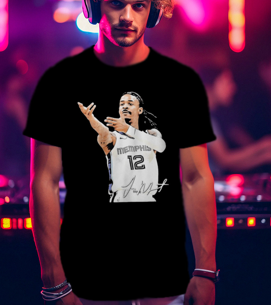 Ja Morant Memphis Grizzlies 12 Basketball Star Signature Edition 2026 T-Shirt