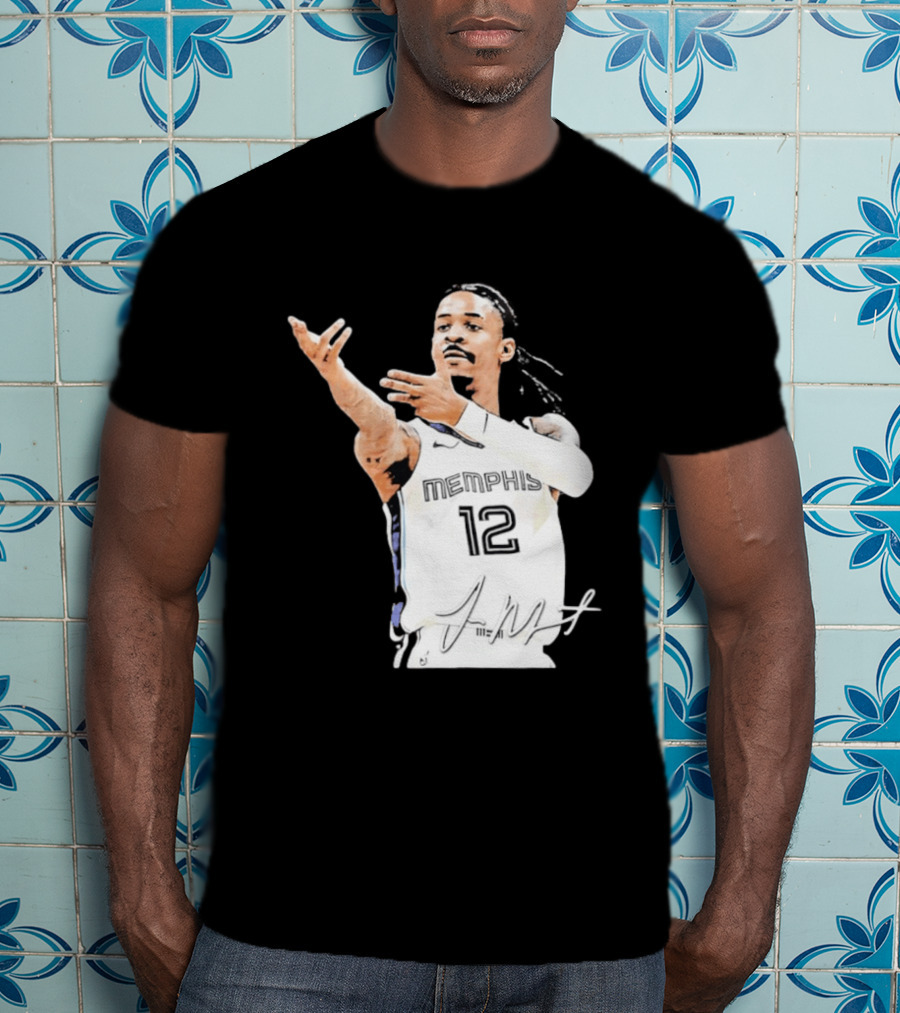 Ja Morant Memphis Grizzlies 12 Basketball Star Signature Edition 2026 T-Shirt
