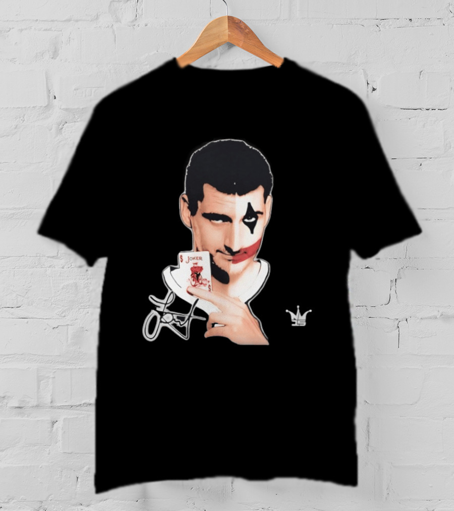 Joker Face Nikola Jokic Playing Card Denver Nuggets T-Shirt
