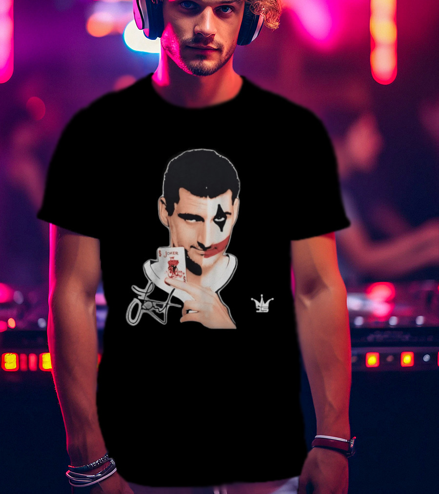 Joker Face Nikola Jokic Playing Card Denver Nuggets T-Shirt