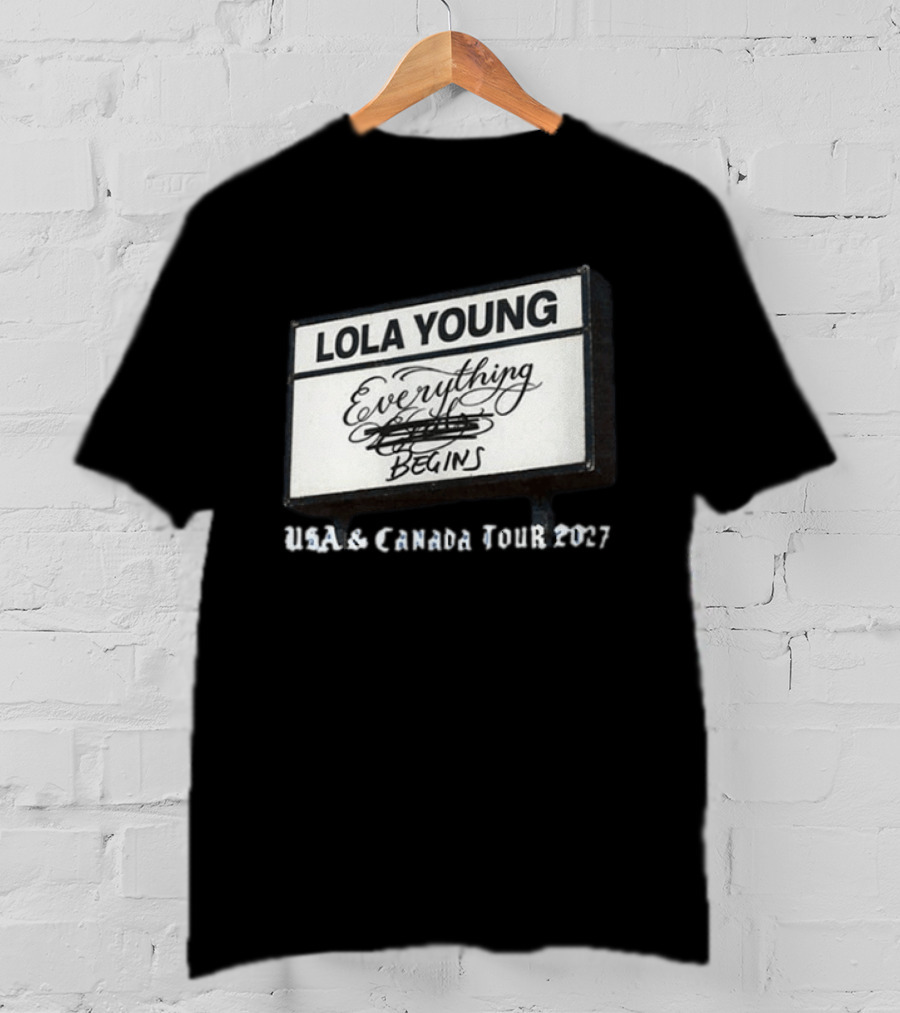 Lola Young Everything Begins USA Canada Tour 2027 T-Shirt