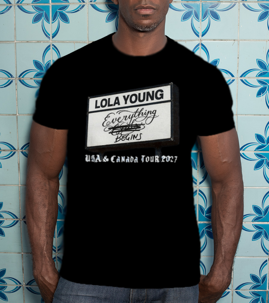 Lola Young Everything Begins USA Canada Tour 2027 T-Shirt