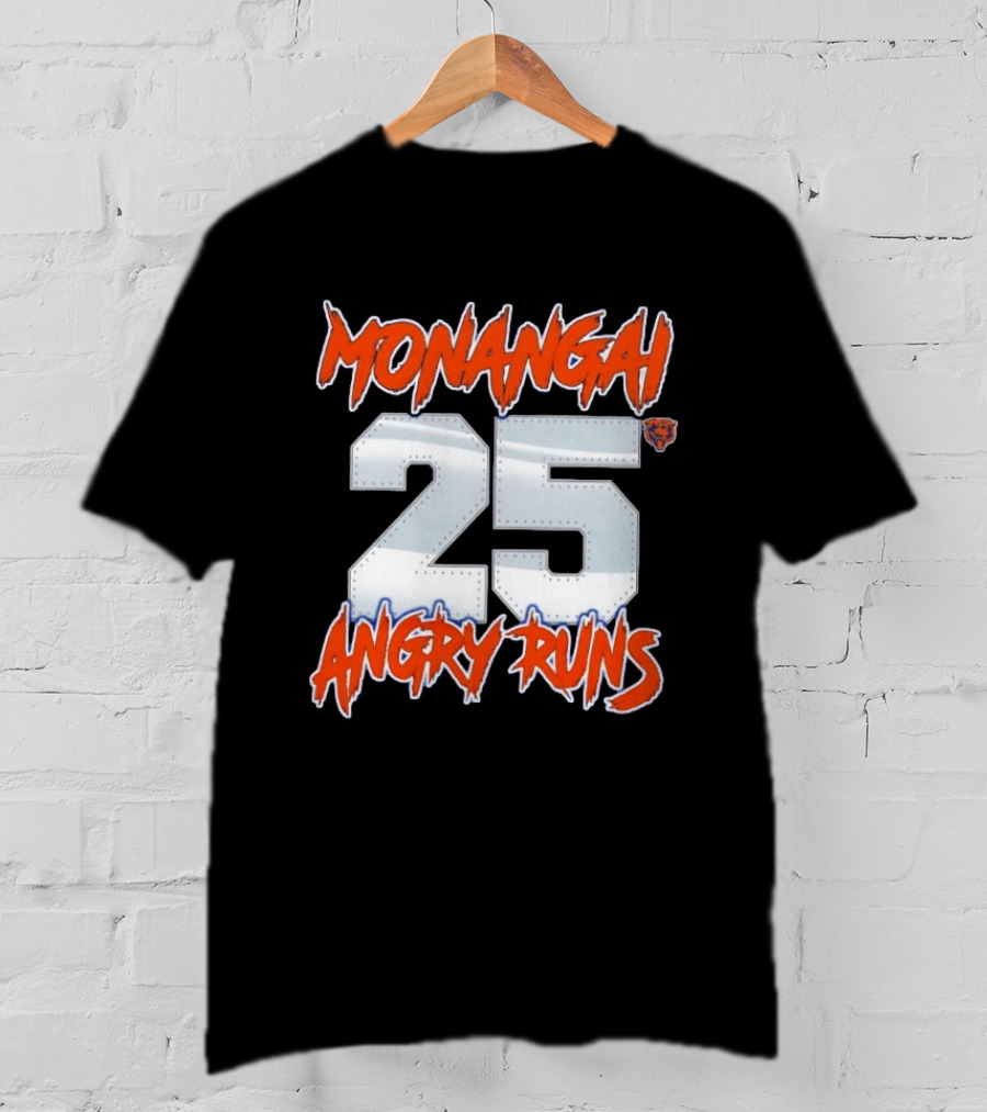 Monangai 25 Angry Runs Chicago Bears 2026 T-Shirt